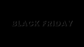 Black Friday Text Animation on Black Background video