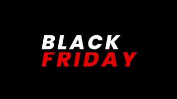 Black Friday Text Animation on Black Background video