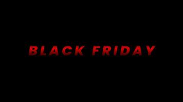 Black Friday Text Animation on Black Background video