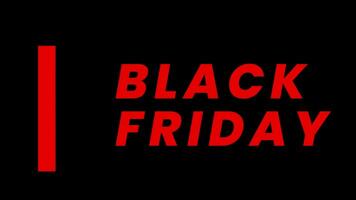 Black Friday Text Animation on Black Background video