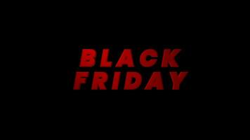 Black Friday Text Animation on Black Background video