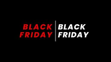 Black Friday Text Animation on Black Background video