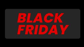 Black Friday Text Animation on Black Background video