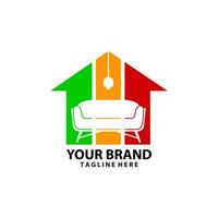 home decoration colour logo design vector