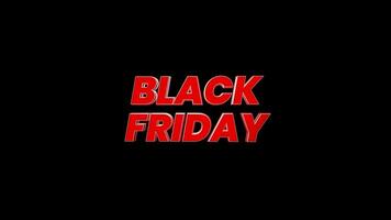 Black Friday Text Animation on Black Background video