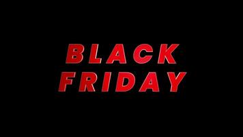 Black Friday Text Animation on Black Background video