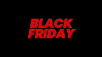 Black Friday Text Animation on Black Background video