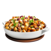 A bowl of stuffing, ai generative png