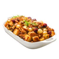 A bowl of stuffing, ai generative png