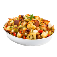 A bowl of stuffing, ai generative png