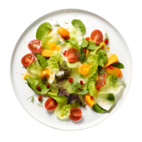 Plate of vegetable salad, ai generative png