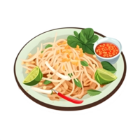 Pad Thai, Thaifoods, Asian foods, ai generative png