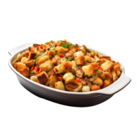 A bowl of stuffing, ai generative png