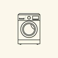 Modern electric Washing Machine vector illustration. Front view of washing machine vector design with shadow.