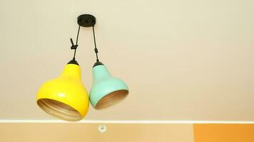 gray ceiling lamp hanging in a room , video