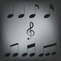 basic music score design elements vector