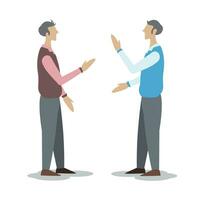 Design Vector Illustration Two Men Talking