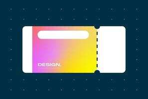 Voucher claim pop up in gradient color style. Coupon template vector illustration.