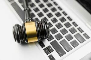 Cyber law security judgment sue on court, Digital online auction,  Internet AI lawyer prompt judge technology photo