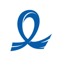 Cancer Awareness Blue Ribbon PNG Template Design.