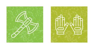 Axe and Glove Icon vector