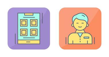 Apps and User person Icon vector