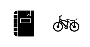 Diary and Bicycle Icon vector