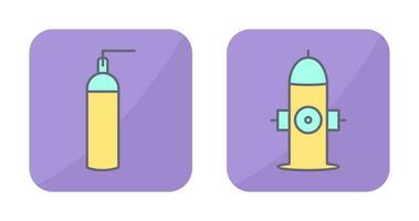 hydrant and oxygen tank  Icon vector