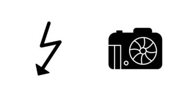 flash and camera Icon vector