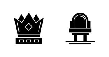 Crown and Mirror Icon vector