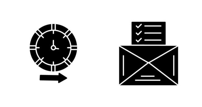 Direction and Check List Icon vector