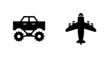 Monster Truck and transport Icon vector