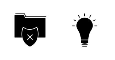vulnerable folders and innovatives idea Icon vector