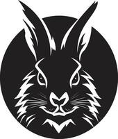 Elegant Black Hare Mark Contemporary Rabbit Logo Symbol vector