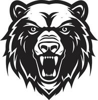 oso Reino emblema poderoso monarca sello vector