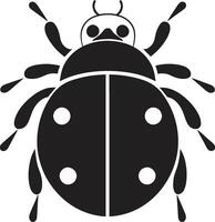 Geometric Delight Vector Ladybug Badge Abstract Artistry Black Ladybug Insignia