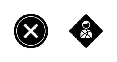 Do Not Cross And Health hazard  Icon vector