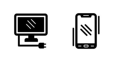 Monitor and Smartphone Icon vector