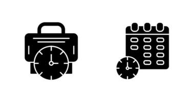 Briefcase and Calender Icon vector