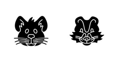 Mouse and Skunk Icon vector