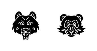 Bear and Ferret Icon vector