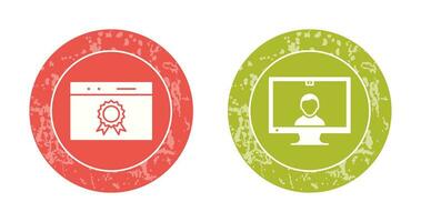 web award and video communication  Icon vector