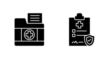 Folder and Health Protection Icon vector