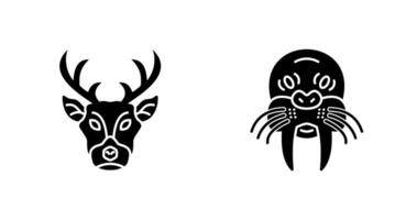 Deer and animal Icon vector