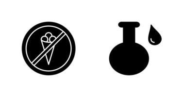 acidic liquid and no icecream Icon vector