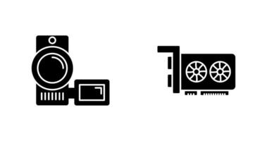 Video Recorder and Graphic Card Icon vector