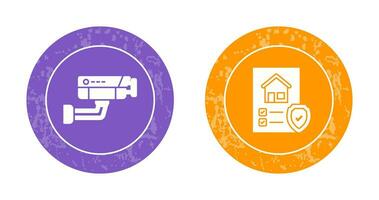 Cctv and Protection Icon vector