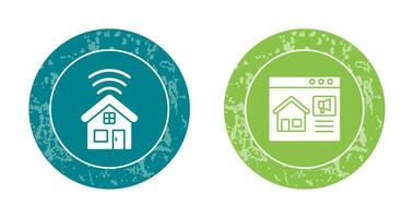 Smart house and Marketing Icon vector