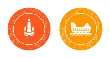 Space Shuttle and Cargo Icon vector