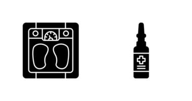 Weighing Scale and Nasal Icon vector